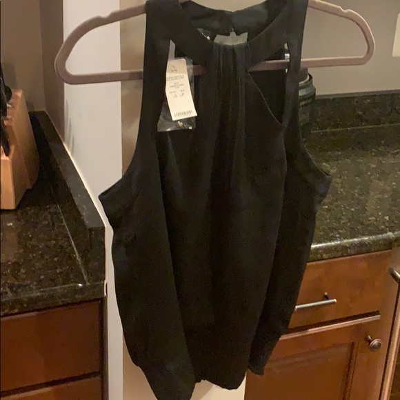 Bebe NWT Crew Neck Banded Halter Top Sea Tide - Picture 4 of 12